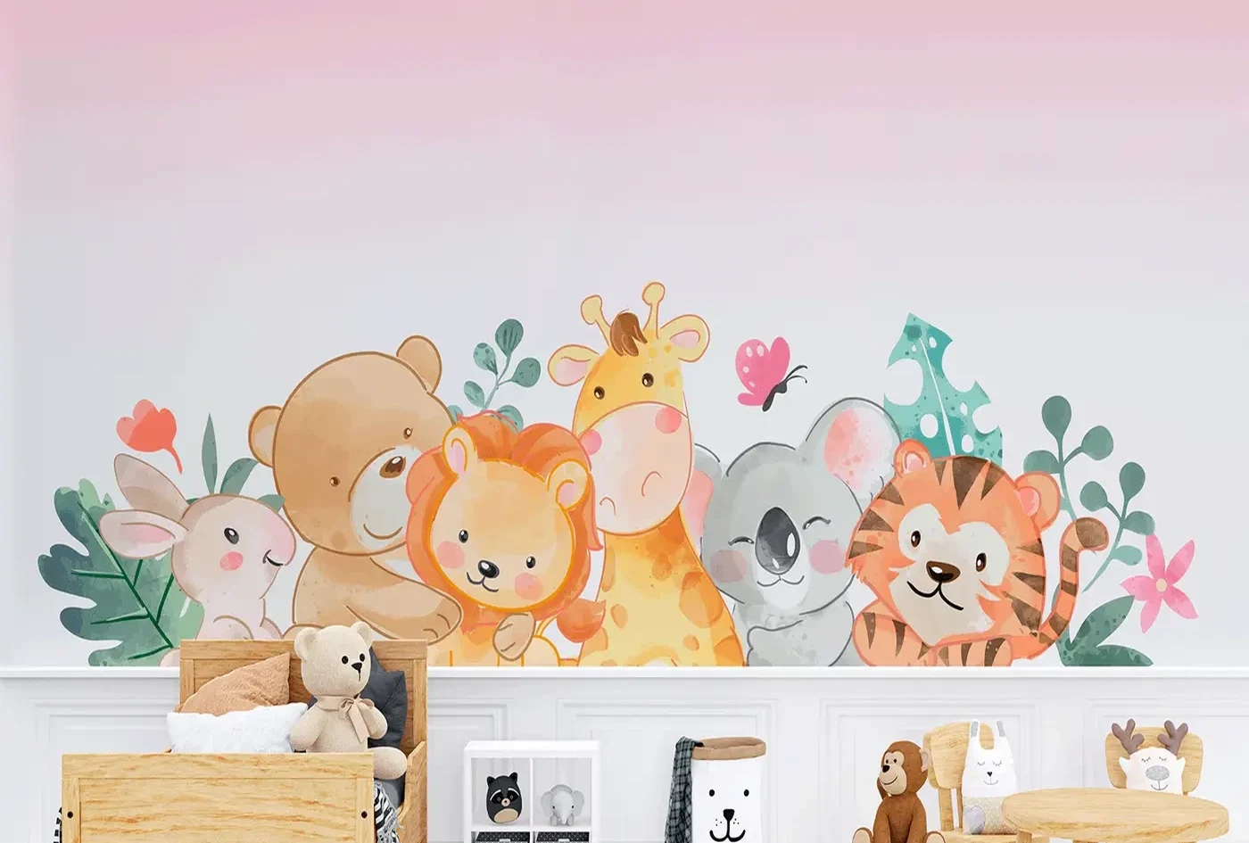 Quarto infantil com papel de parede WallPop